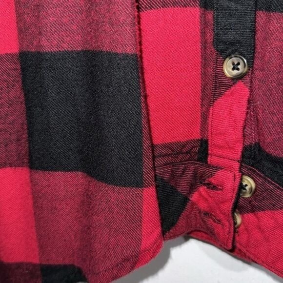 Torrid Womens Plaid Button-Up Shirt Size 2 Red & Black Cotton - Picture 5 of 7